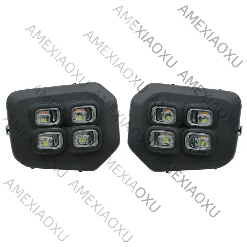 

LED DRL For Toyota Tacoma 2016-2023 Daytime Running Light Fog Lamp With Turn Signal Accessories White+Yellow