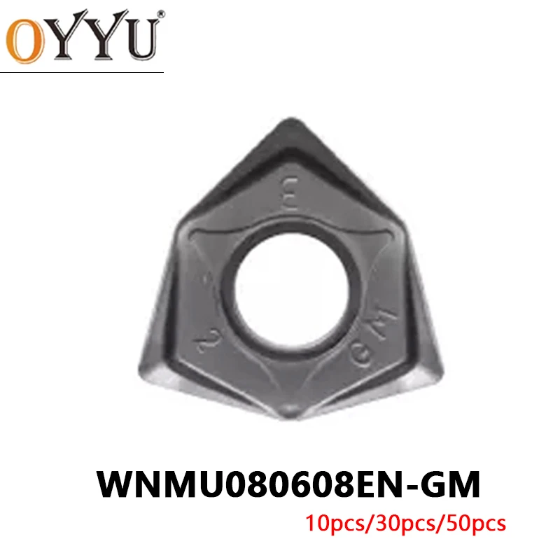 

WNMU080608EN-GM OY880A WNMU08060 карбидные вставки для общей обработки CNC быстрая подача фрезерная вставка токарный станок резка WNMU 0806