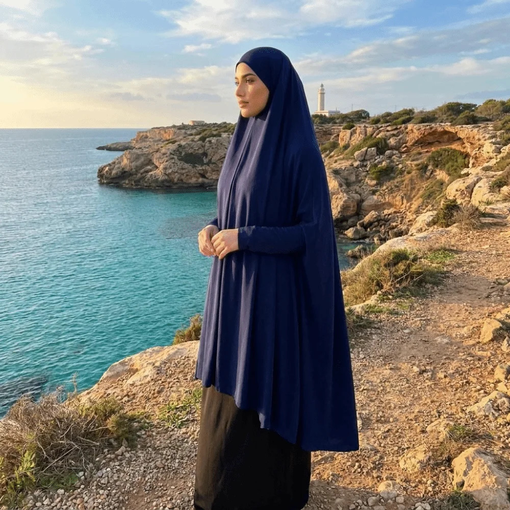 Kaftan Polos Abaya Muslim Paka - Women Formal Wear Hijab ulasan dan harga