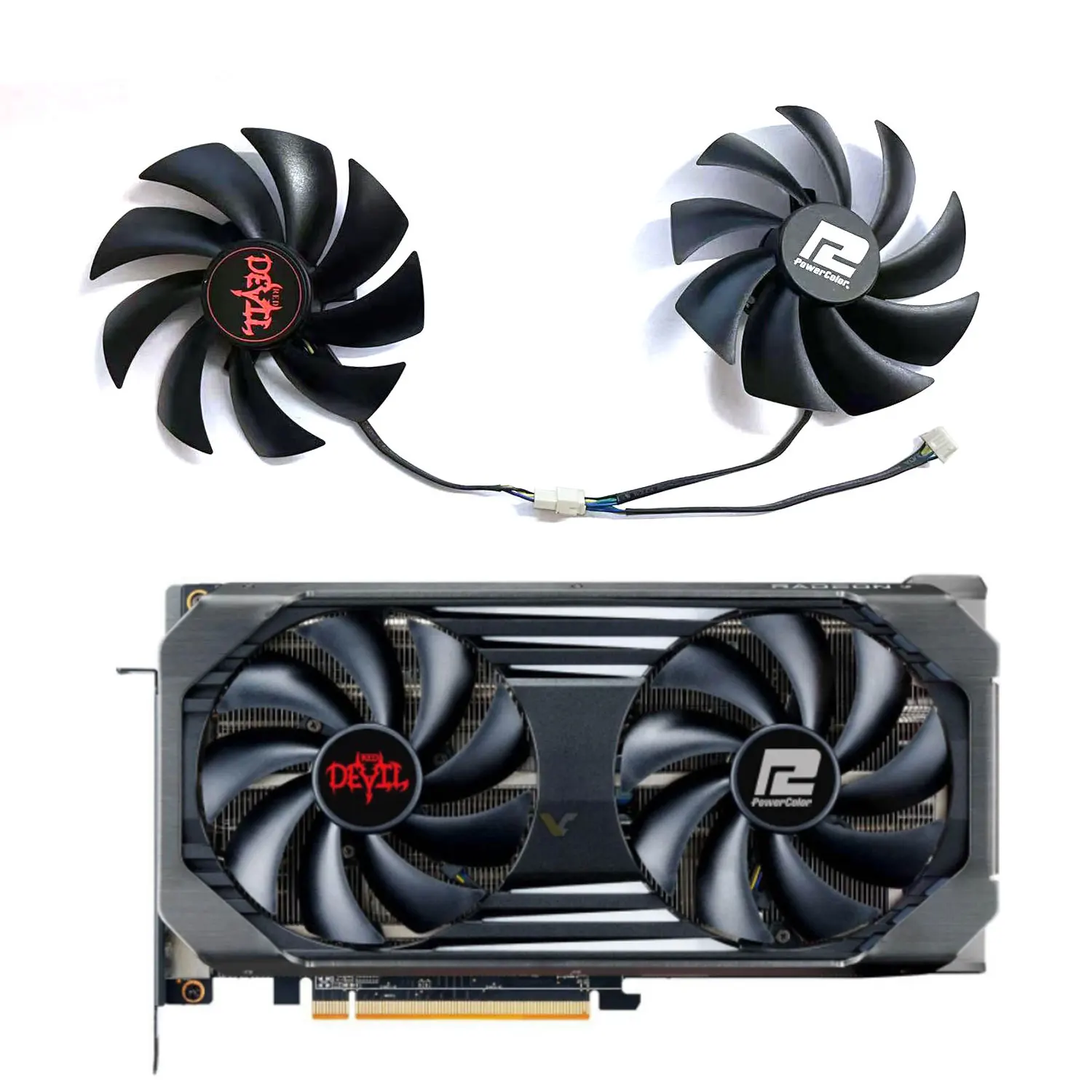 FD10015H12D 85MM 4PIN GPU FAN For POWERCOLOR Radeon RX6600 6600XT 6650XT Rode Duivel Grafische Kaart Vervanging Fan