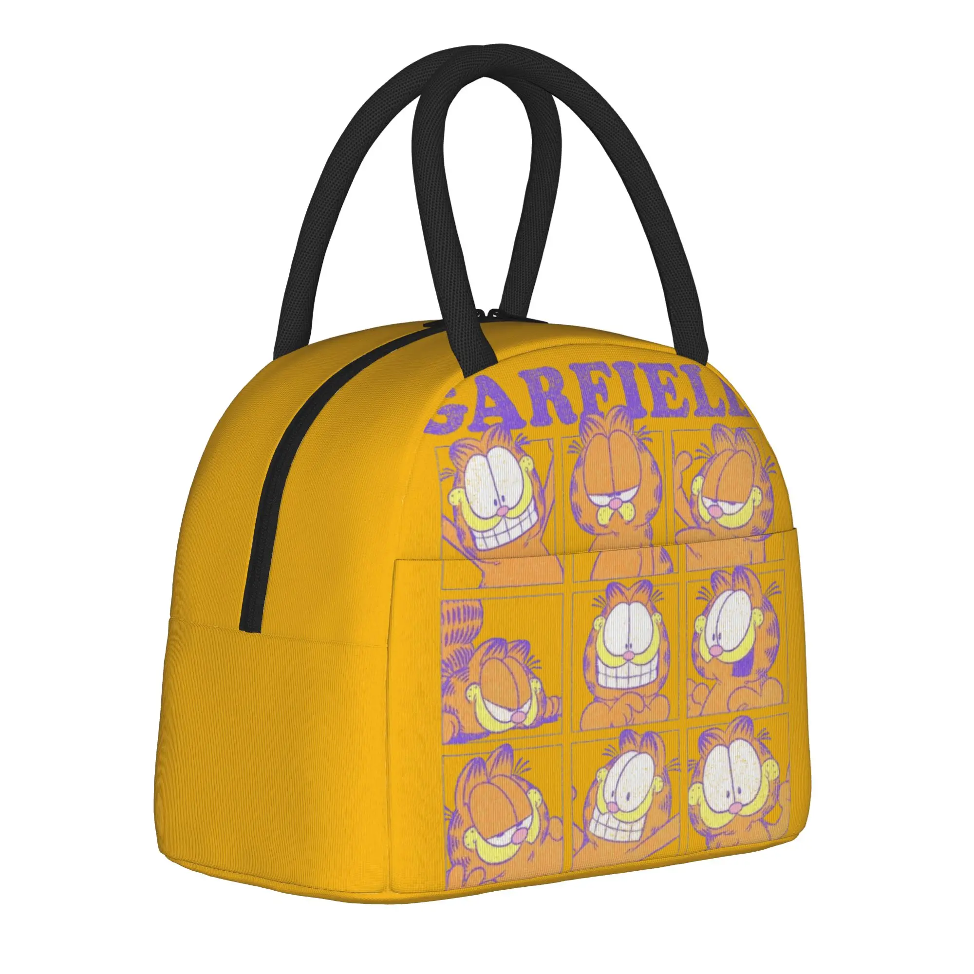 

Cartoon Anime Insulated Lunch Bag Cooler Bag Reusable,Meal Container Garfield cat Portable Tote Lunch Box Bento Pouch Office