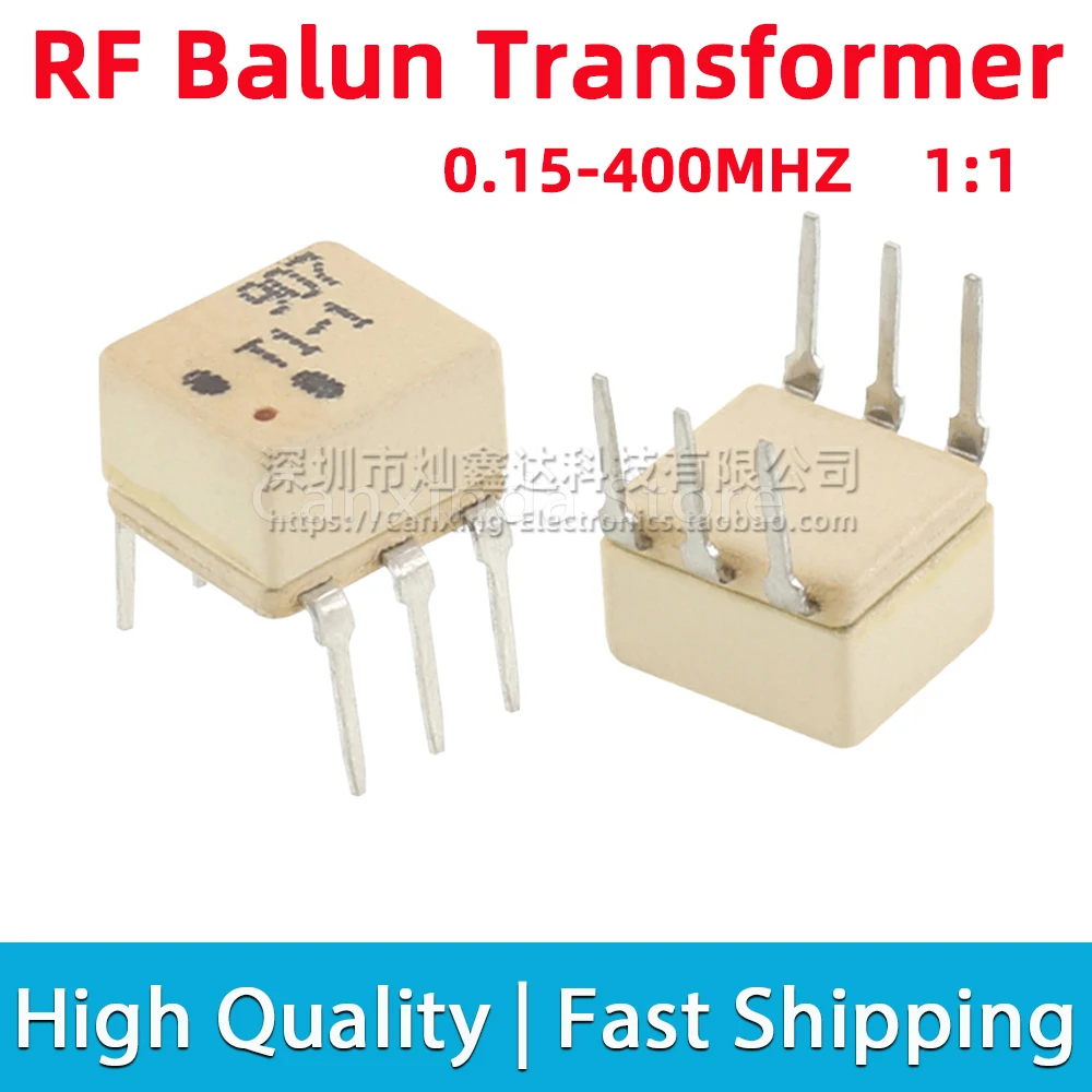 

1/2/5pcs T1-1+ T1-1-X65+ Frequency 0.15-400MHZ Turns Ratio 1:1 Isolation RF Balun Signal Transformer 50ohm 50Ω Plug in DIP6