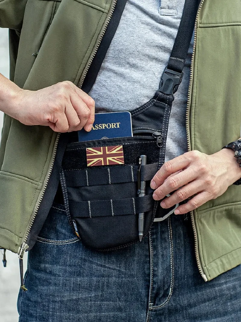 Underarm Hidden Wallet, Single Shoulder, Crossbody Bag, EDC, Close Fitting, Anti-Theft, Tactical, Hidden