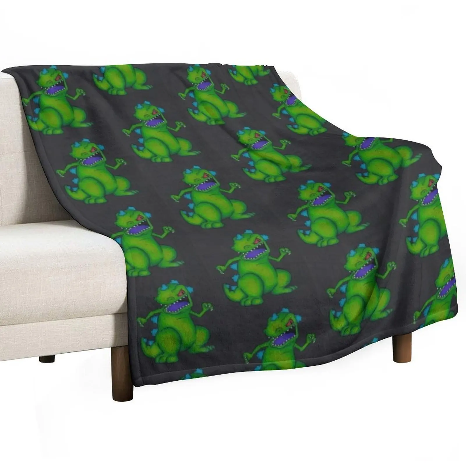 

Reptar Rugrats Pencil Drawing Dinosaur T-Rex Nickelodeon Throw Blanket Warm Comfortable Blanket for Office Napping