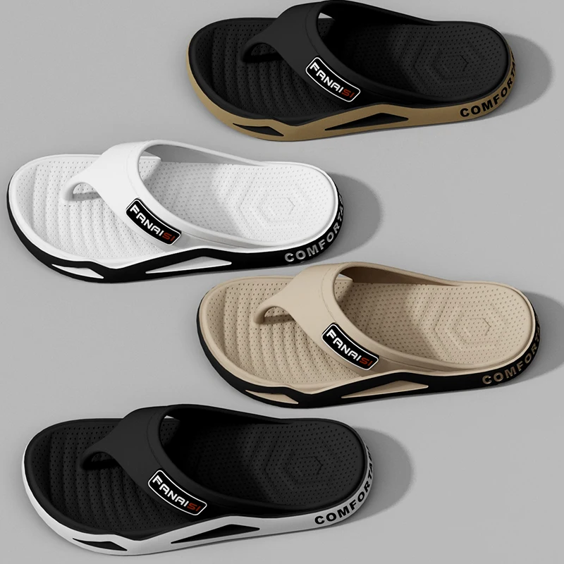 Summer Fashion Men's Slippers Outdoor Sports Flip Flops Hiking Travel Bathing Park Casual Wear, Comfortable Breathable Non-slip