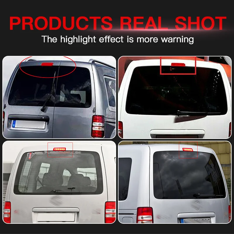 Picture 7: 1PC LED Third Brake Light For VW Caddy MK3 MK4 2004-2020 High Level Stop Lamp 2K0945087C 2K0945087G 2K0945087A third brake light