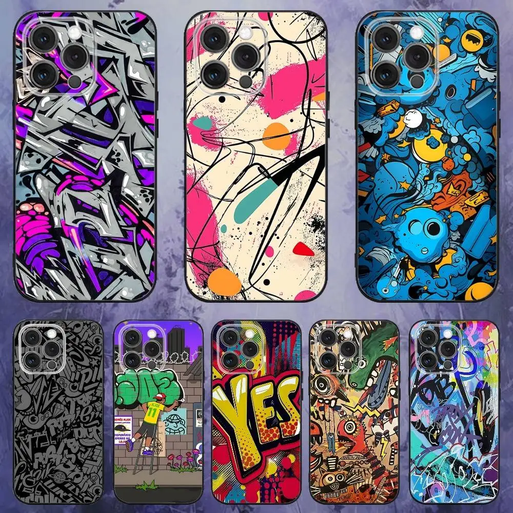 

Graffiti Art Cool Thing Phone Case For iPhone 17,16,15,14,13,12,Pro,Max,Plus,E,SE4,Air,Mini Black Soft Box