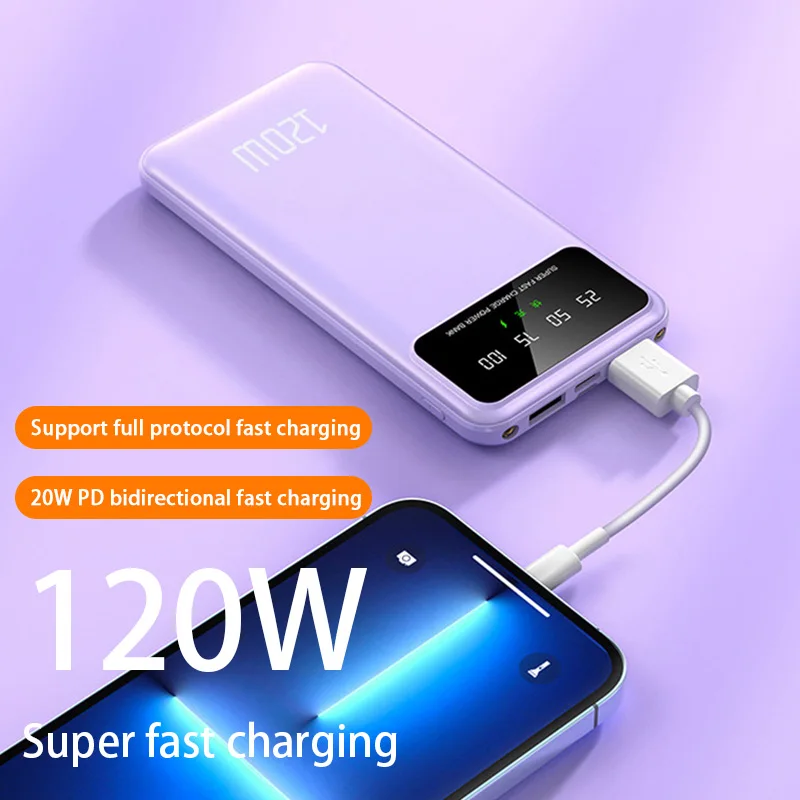 Xiaomi 100000mAh Power Bank 100W Super Fast Charging Portable High Capacity Charger Battery Powerbank For Iphone Huawei Samsung