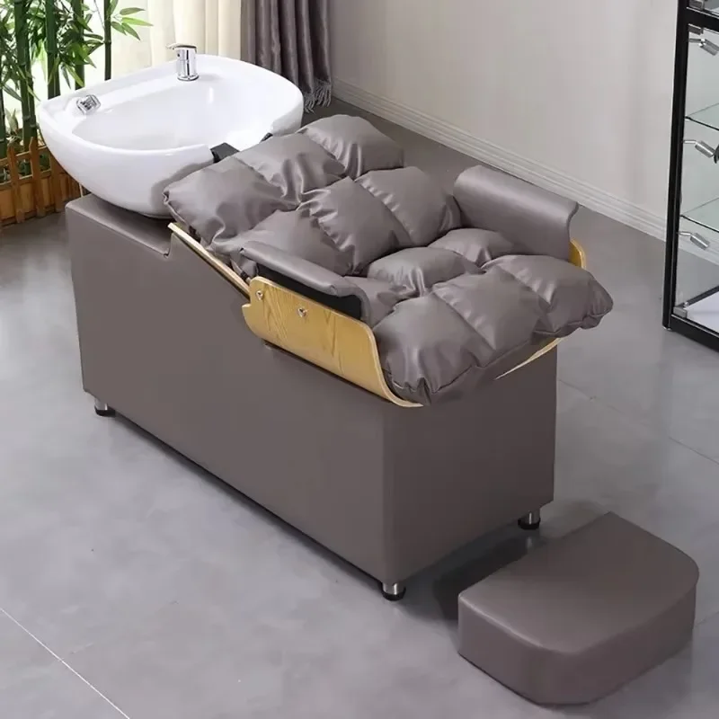 

Trendy Trendy Hair Head Spa Nordic Portable Ergonomic Lounge Shampoo Bed Comfortable Unique Cadeira De Barbearia Furniture