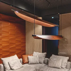 Lampe Suspendue Style Japonais Thula, Design Rétro Feuille, Luminaire Décoratif d'Nik, Idéal pour un Bar, une Table à Manger, une Cuisine ou une Île