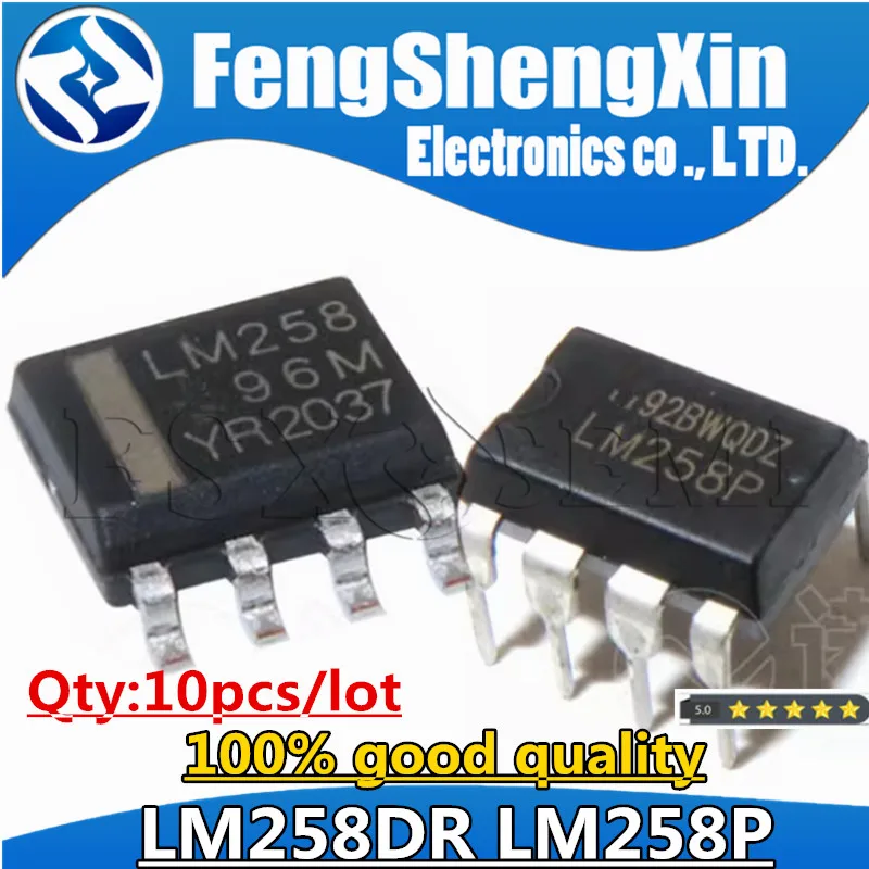 10pcs LM258P DIP-8 LM258 SOP LM258N DIP LM258DR SOP-8 DUAL OPERATIONAL AMPLIFIERS IC
