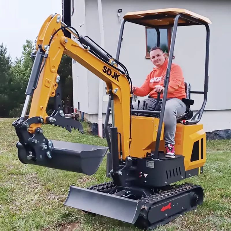 Miniexcavadora vendedora caliente, excavadora agrícola con orugas multifuncional, 1 excavadora cerrada personalizada para entrega rápida