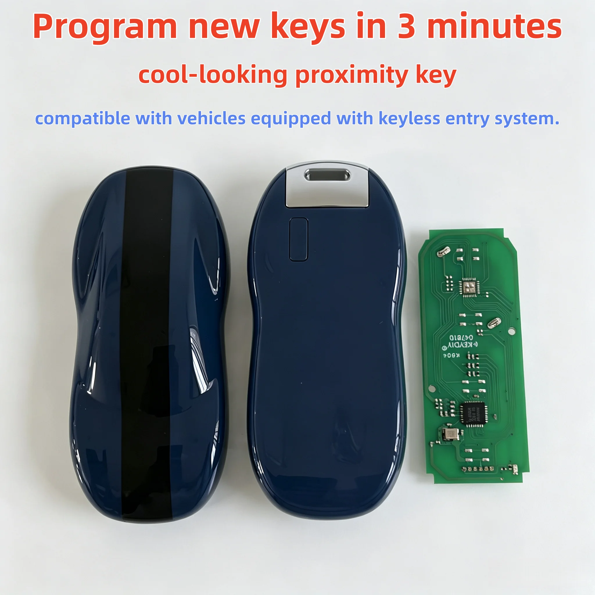 Cool-Looking Car Smart Sensor Key Suitable for Bmw/Nissan/Mazda/Kia/Jppe and More Vehicles with Keyless Entry Function, Can Be Added in Three Minutes