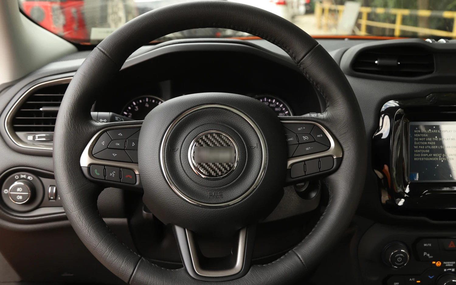 Steering Wheel Center Decoration Stickers for Jeep Wrangler JK JL 2007-2020 Jeep Grand Cherokee 2011-2020 Interior Accessories
