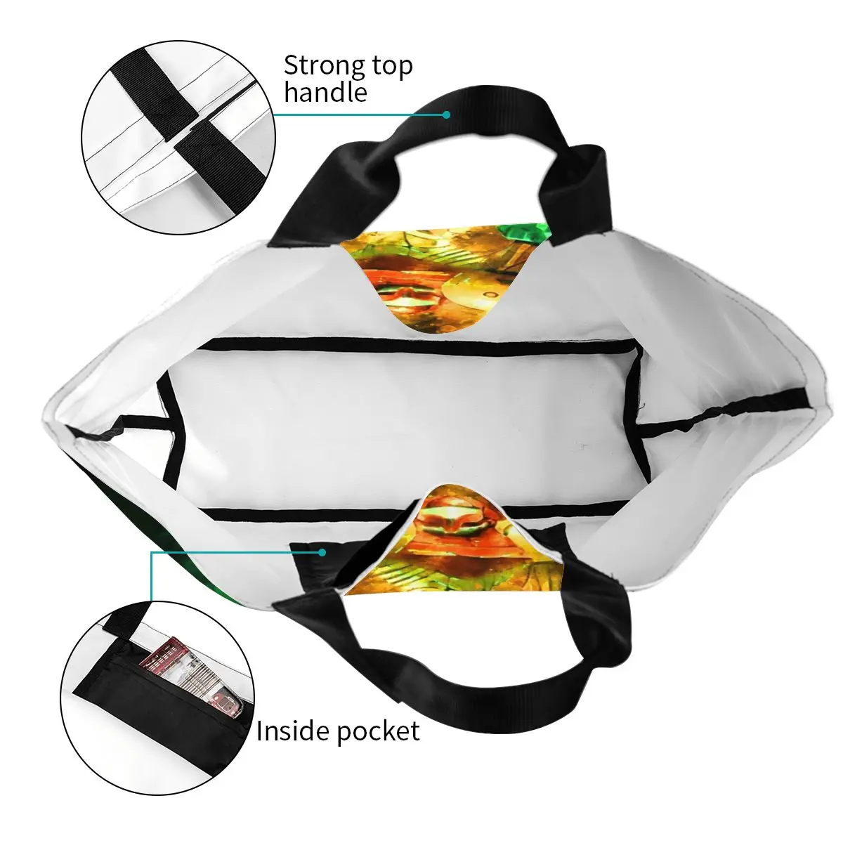 Metroid Samus Aran Prime Hunter (3) Shopping Tote Bag Canvas Large Capacity Shoulder Bags Shopper Grocery Handbag for Women view 5