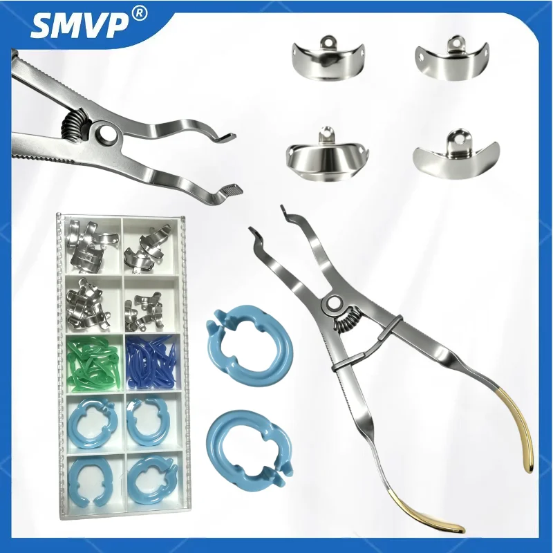 

High-Quality Dentistrys Materials Sectional Matrix Plier Metal Matrics Douban Forming System Kit Resin clamping ring Tools