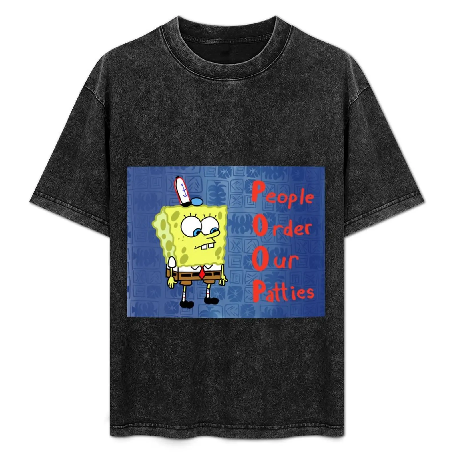 Poop Spongememe T-Shirt Anime t-shirt boys animal print graphic t shirt vintage graphic tee shirt big and tall t shirts for men