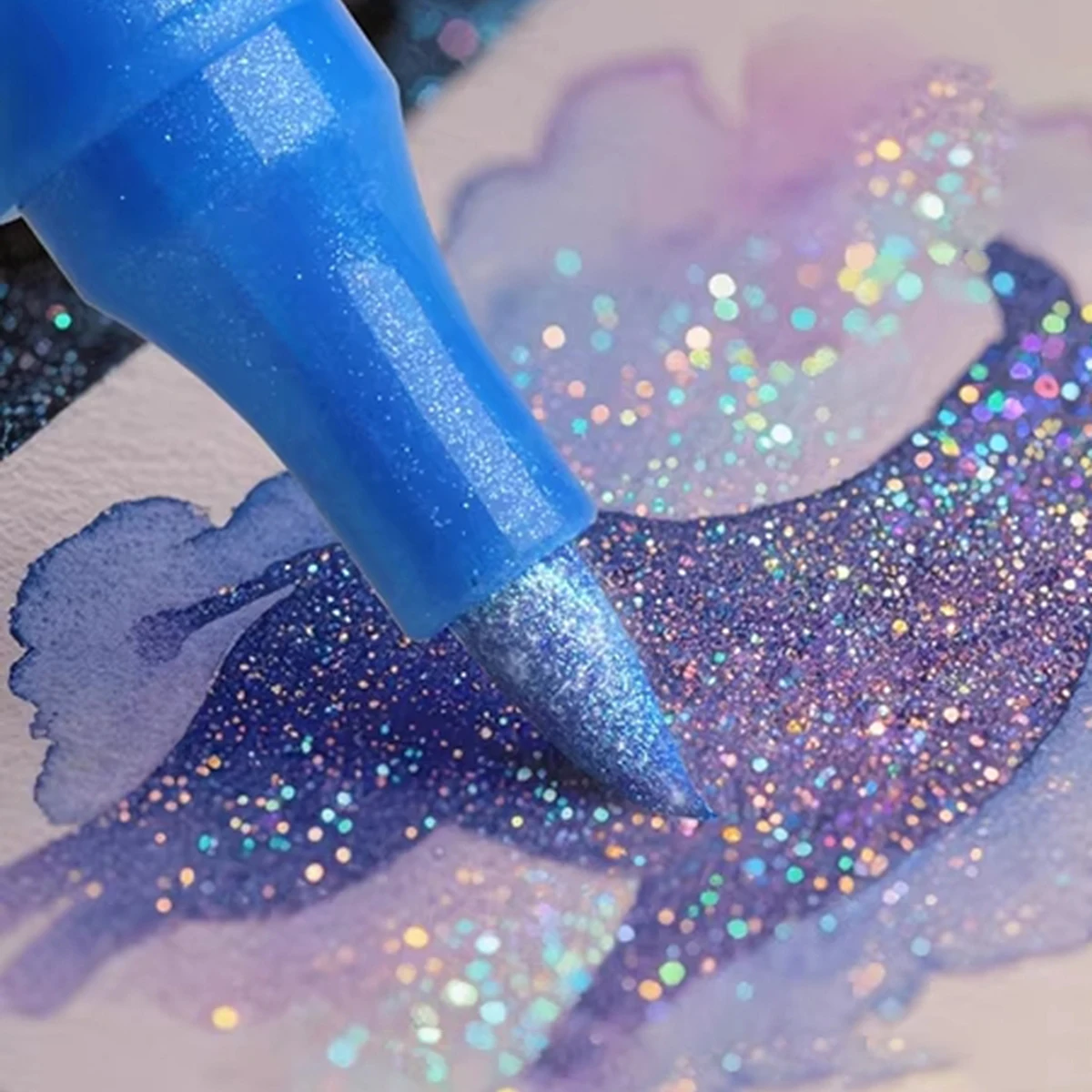 12/24/36/48 قطعة مجموعة أقلام تحديد لامعة مزدوجة الطرف أقلام ألوان مائية لامعة وأقلام تمييز ألوان غنية نصائح ناعمة