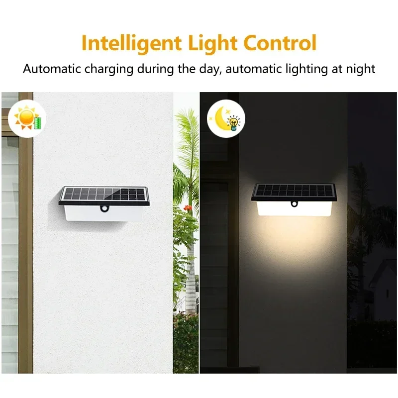 Outdoor Solar Motion Sensor Wall Lamp Solar LED Wall Lamp Garden Villa Exterior Wall Corridor Staircase Decoration Lighting