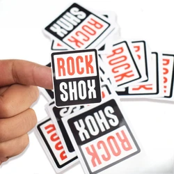 1PC ROCK SHOX MTB Mountain Bike Forks Stickers Waterproof Frame Top Tube Bicycle Decorative Motorcycle Accessories Vinyl Decals