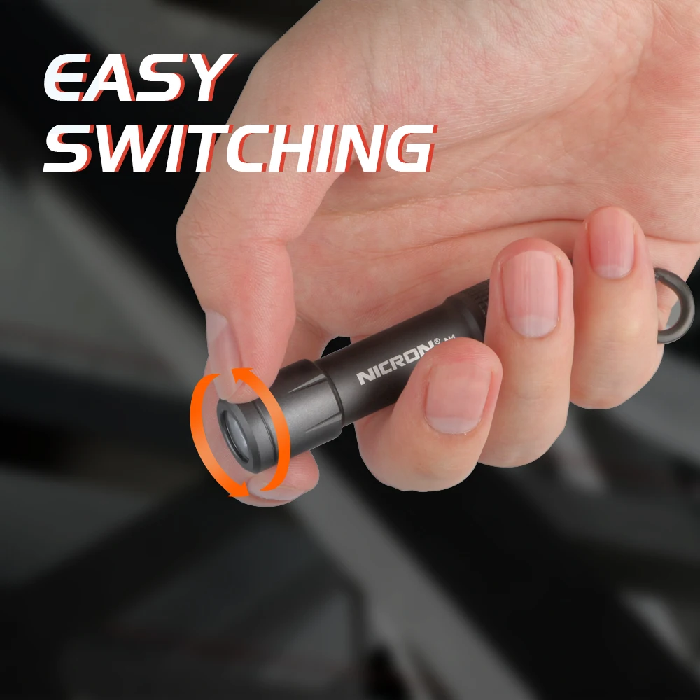 NICRON Micro Mini Flashlight Outdoor 100LM 24M 1xAAA Battery 10Hours Key Chain Light Lamp Waterproof IPX4 For Home LED Torch N1