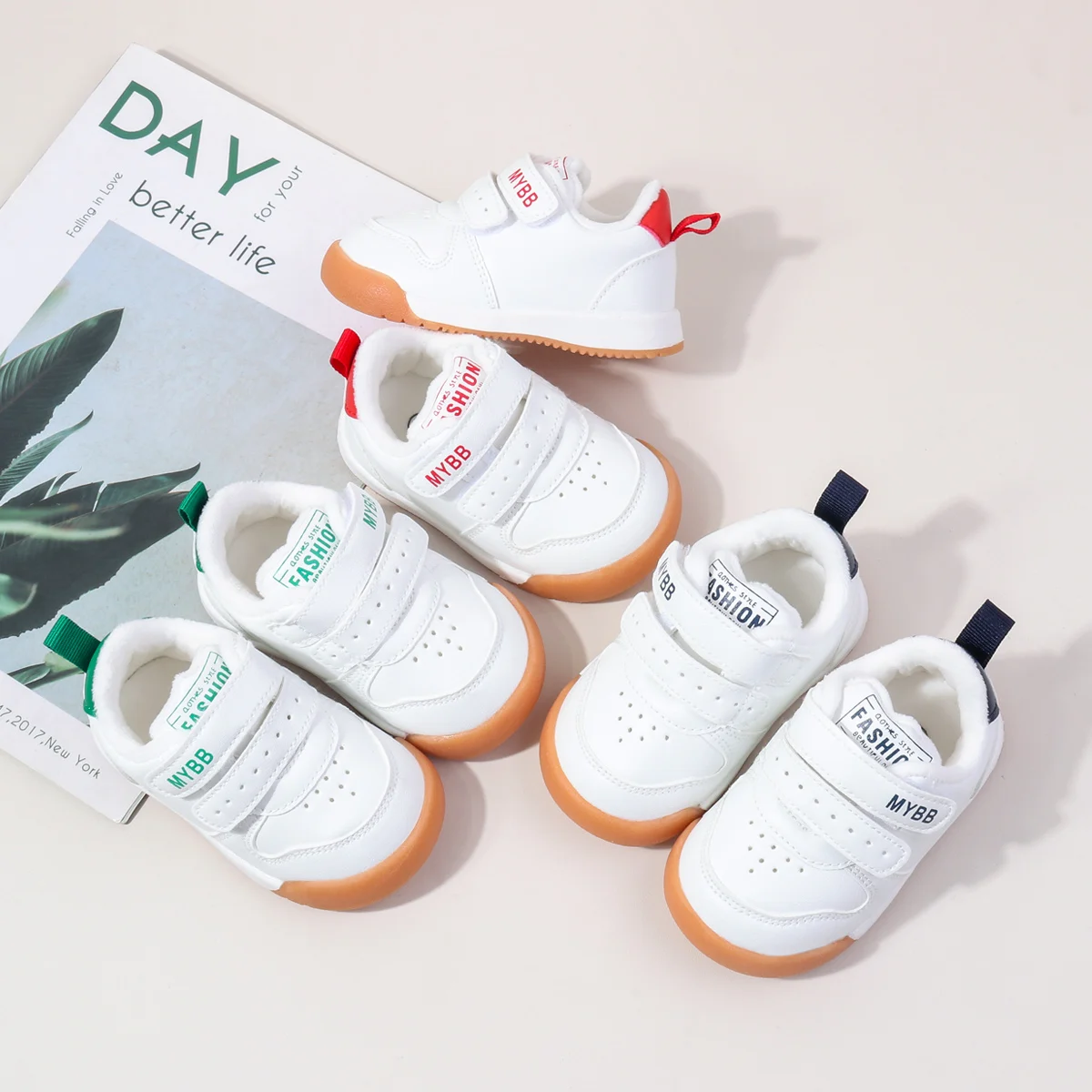 

New Baby Walking Shoes For Winter Leather Surface Soft Sole Anti-Slip Suitable For Both Boys And Girls