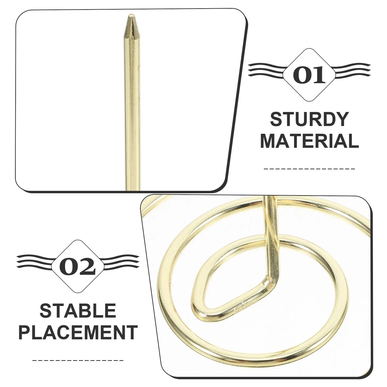 2 Pcs Menu Holder Golden Color Metal Restaurant Accessory Invoice Bill Receipt Folder Kitchen Office Use