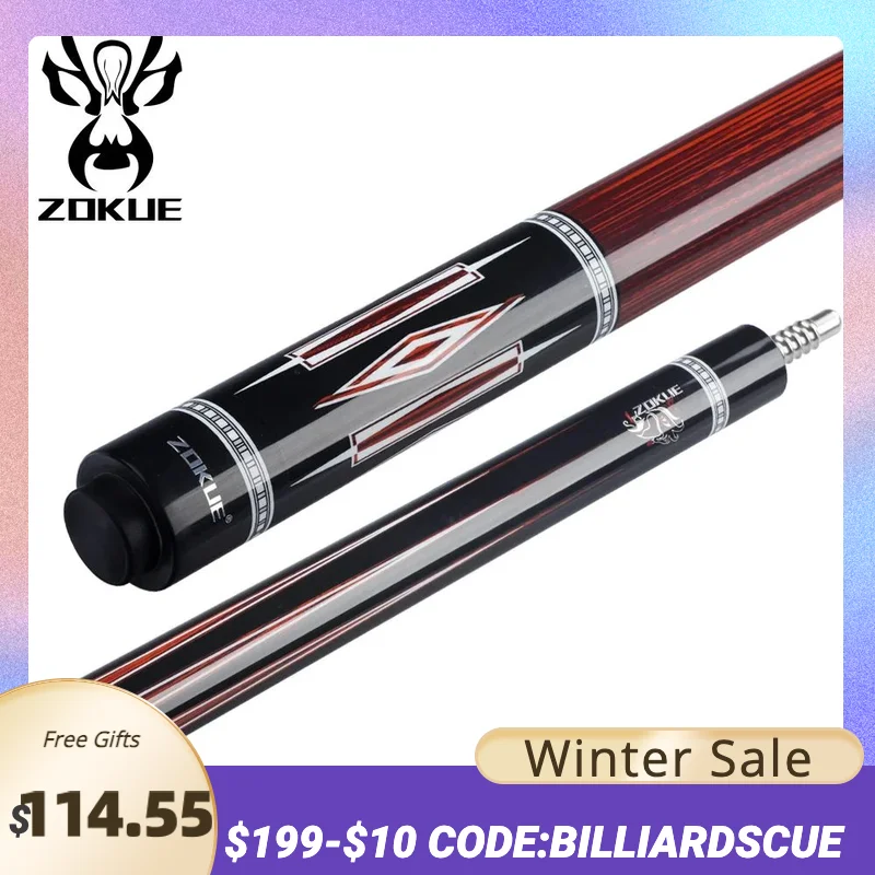 Original ZOKUE Billiard Carom Stick Korean 3 Cushion Cue Carom Cue Taper 12mm Tip Canadia  142 cm Selected Maple Butt Shaft