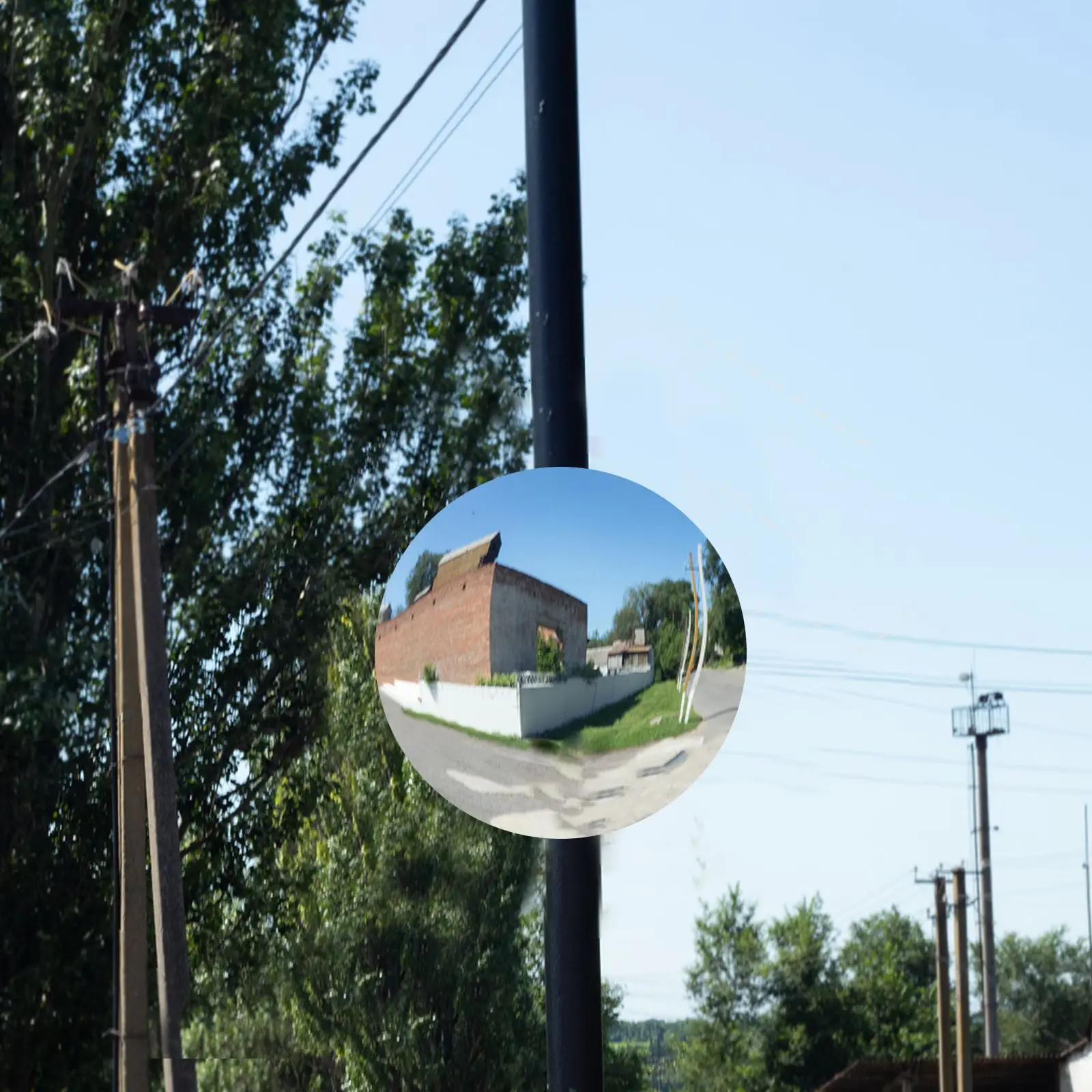 Road Safety Mirror Plastic  Convex Mirror Parking Traffic Convex Wide Angle Mirrors Driveway Outdoor Corners Security Assist