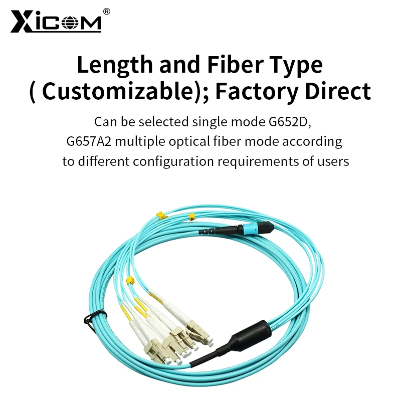 Fiber Patch Cord Single/Multi Mode 8 Core 300M MPO-UPC to MPO-LC Fiber Patch Cable Fiber Optic Patch Cord Optical Fiber Cable