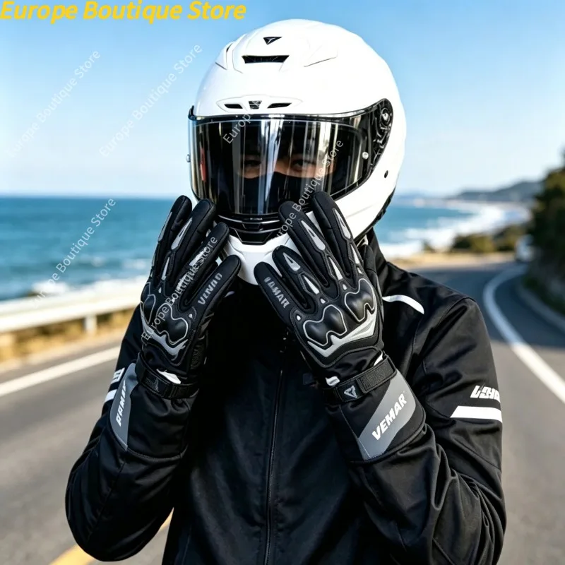 

Anti Fall Windproof Warm Thermal Winter Waterproof Motorcycle Gloves Men Women Cold Protection Riding Gear For Travel