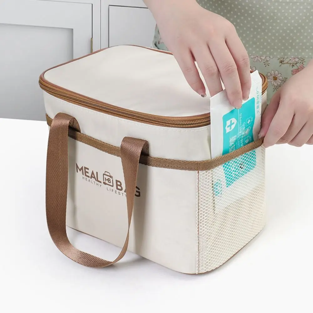 Portable Aluminum foil Lunch Box Storage Bag Oxford Insulated Thermal Insulation Bag Thickened Thermal Portable Ice Pack Picnic