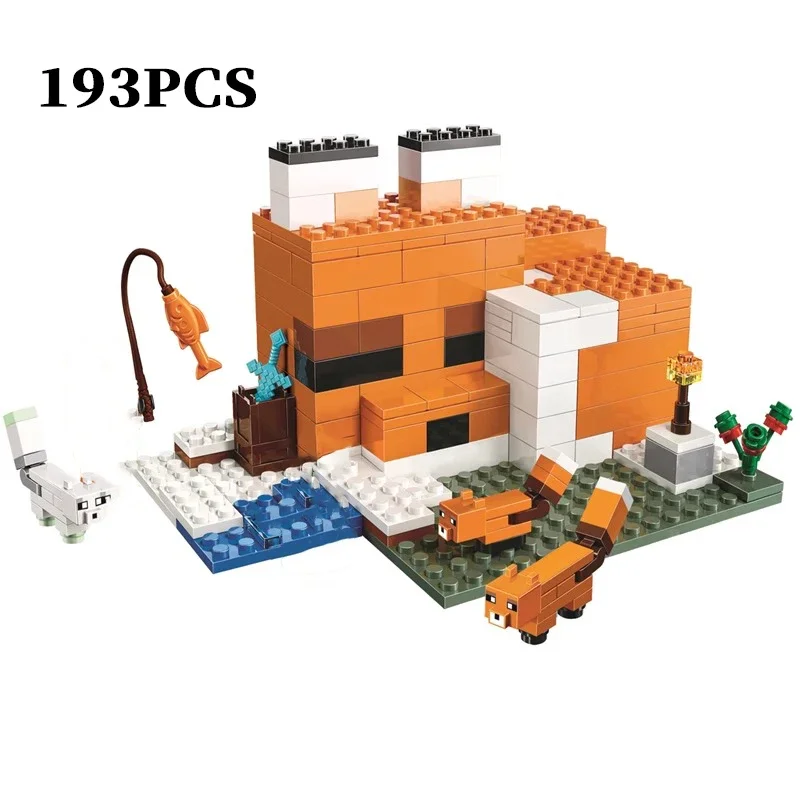 

Street View With Doll Collect Assemble Educational Bricks Toy For Kid Gift MOC Game The Fox Lodge House Building Block