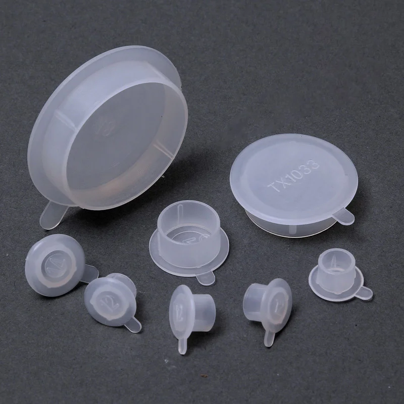 10-100pcs Internal Thread Plastic Plug Cap White Plastic Tube Hole Stopper Cover Plastic Plug Screw Cap