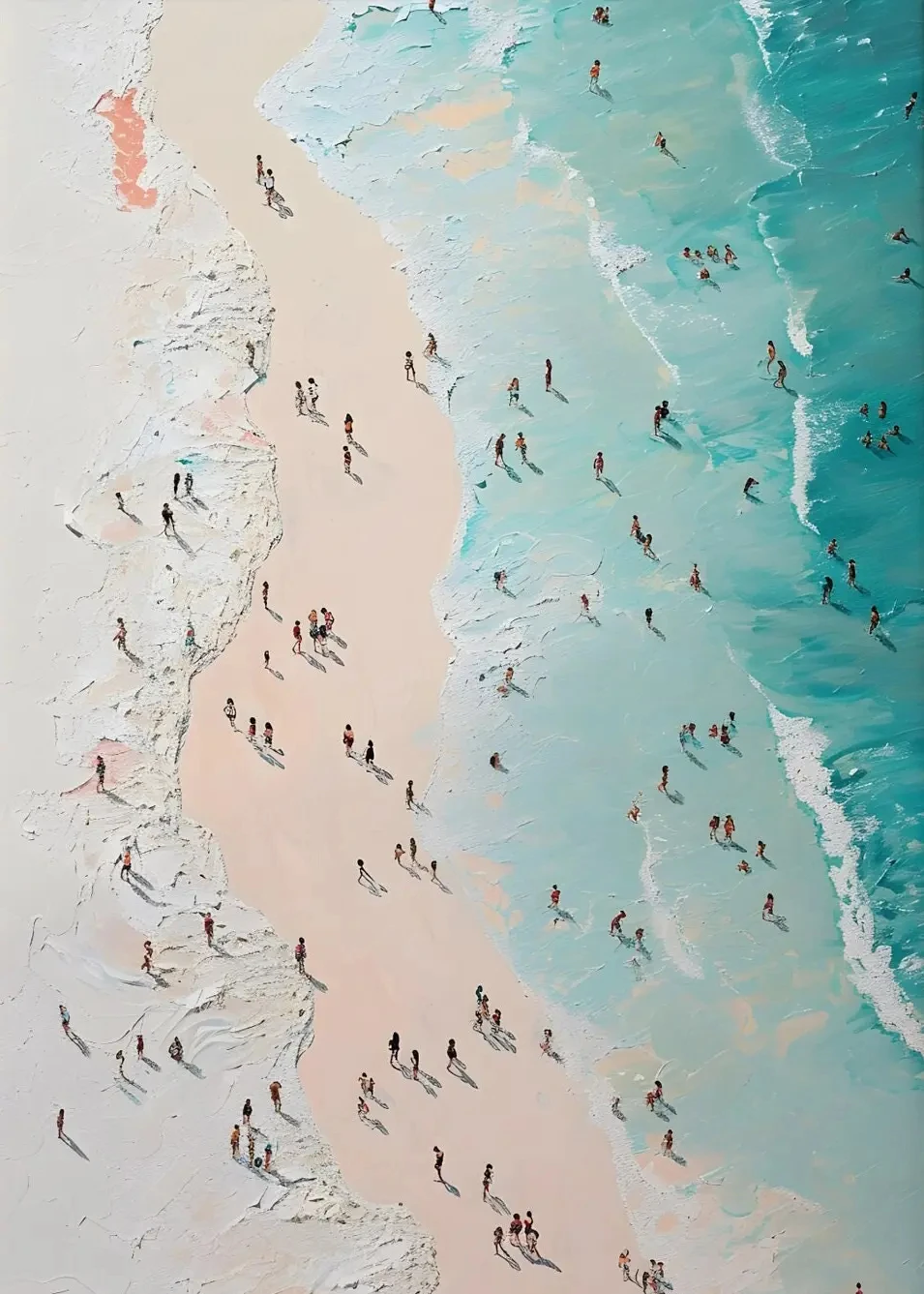 Abstract zomer zwembad feest strand zee oceaan boot kunst aan de muur prints poster diamant schilderij foto voor woonkamer decor