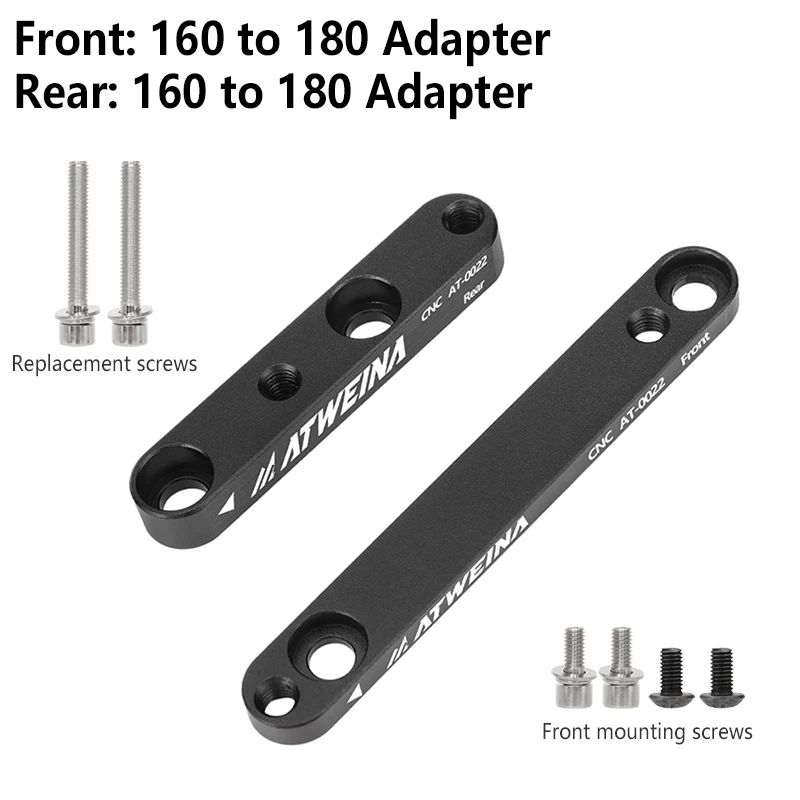 ATWEINA Road Bike Bicycle Disc Brake Aapter Flat Mount CNC Front Rear 180mm Disc Brake Rotor Adapter with Bolts Bicycle Parts - view 6