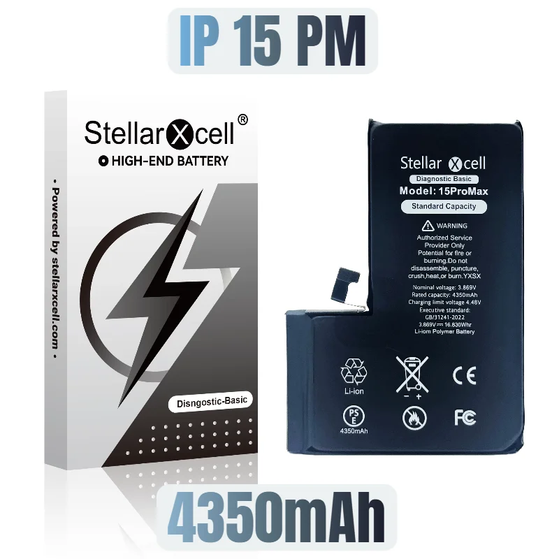 StellarXcell Diagnostische Batterij Show100 gezond  Origineel voor iPhone 12 13 14 15 mini Plus Pro Promax met gratis tools