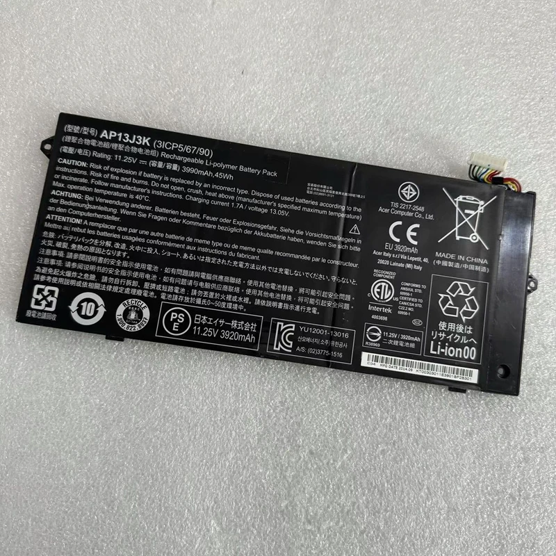 

AP13J3K AP13J4K Laptop Battery for Acer Chromebook C720 C720P C740 C720-2844 C740-C5U9 3ICP5/67/90 KT.00304 11.25V 45Wh/3990mAh