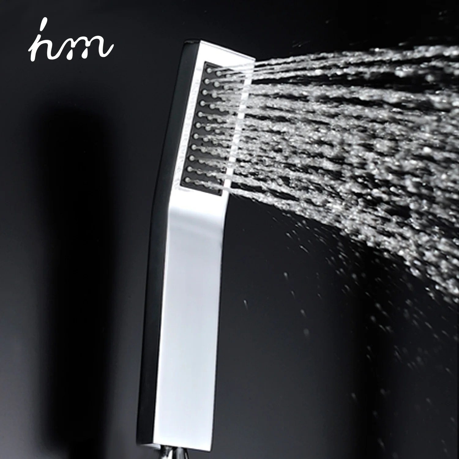 Système de douche à LED au plafond moderne, panneau de pommeau de douche à effet pluie carré, inverseur thermostatique, ensemble de douche, hm, 20 × 14 pouces