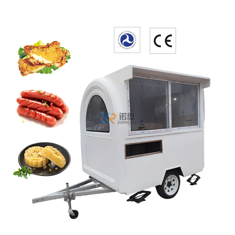 

Hot Dog Coffee Trailer Food Truck Van Mobile Kitchen Snack Pizza Cart Concession Fast Trailer Custom Fully Catering Equipments