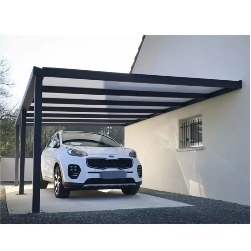 Metal Aluminum Frame Carport Pergola/ Driveway Carport Canopy/ 6x3m Aluminium Carport with Glass Roof