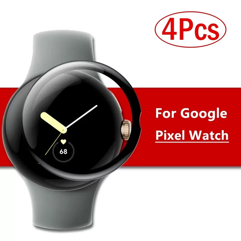 1-4PCS 9D pellicola protettiva morbida curva per Google Pixel Watch 2022 pellicola protettiva per schermo Pixel Watch Cover antigraffio non vetro