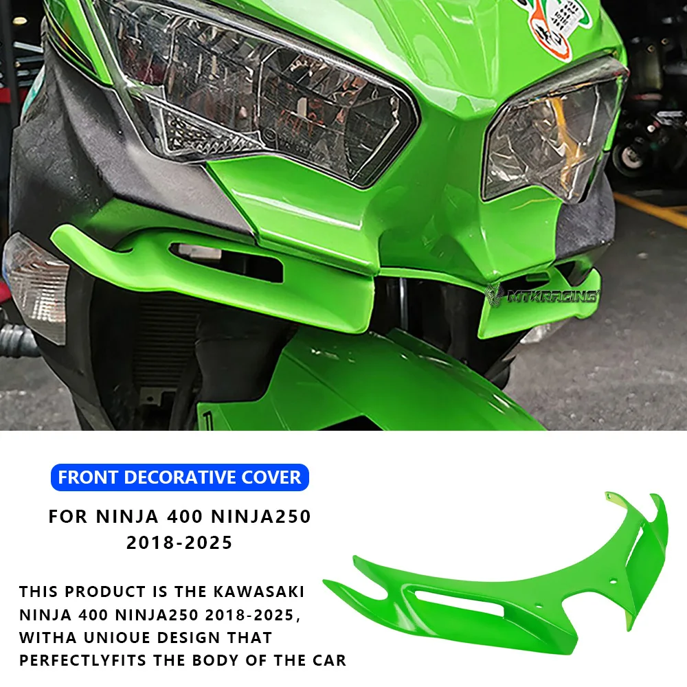 

MTKRACING For KAWASAKI NINJA400 /NINJA250 2018-2025 Motorcycle Front Fairing Winglets Aerodynamic Wing Side Wings Spoile