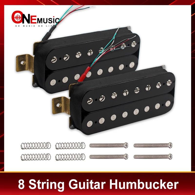 Dual Coil 8 String Electric Guitar Humbucker Pickups Neck & Bridge Pickup Black