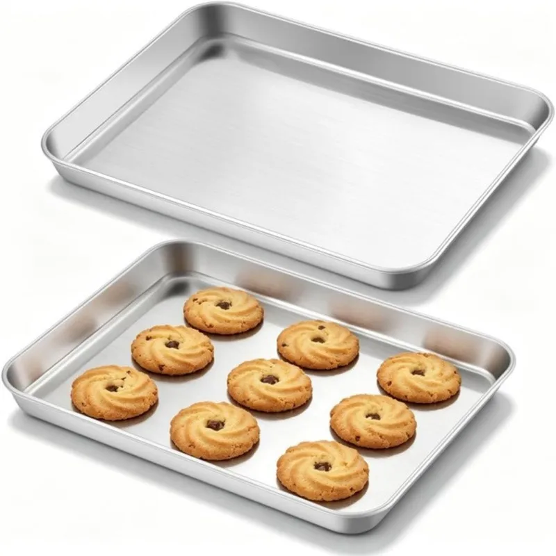 ABLJ 2-Piece Stainless Steel Baking Tray 10X8in