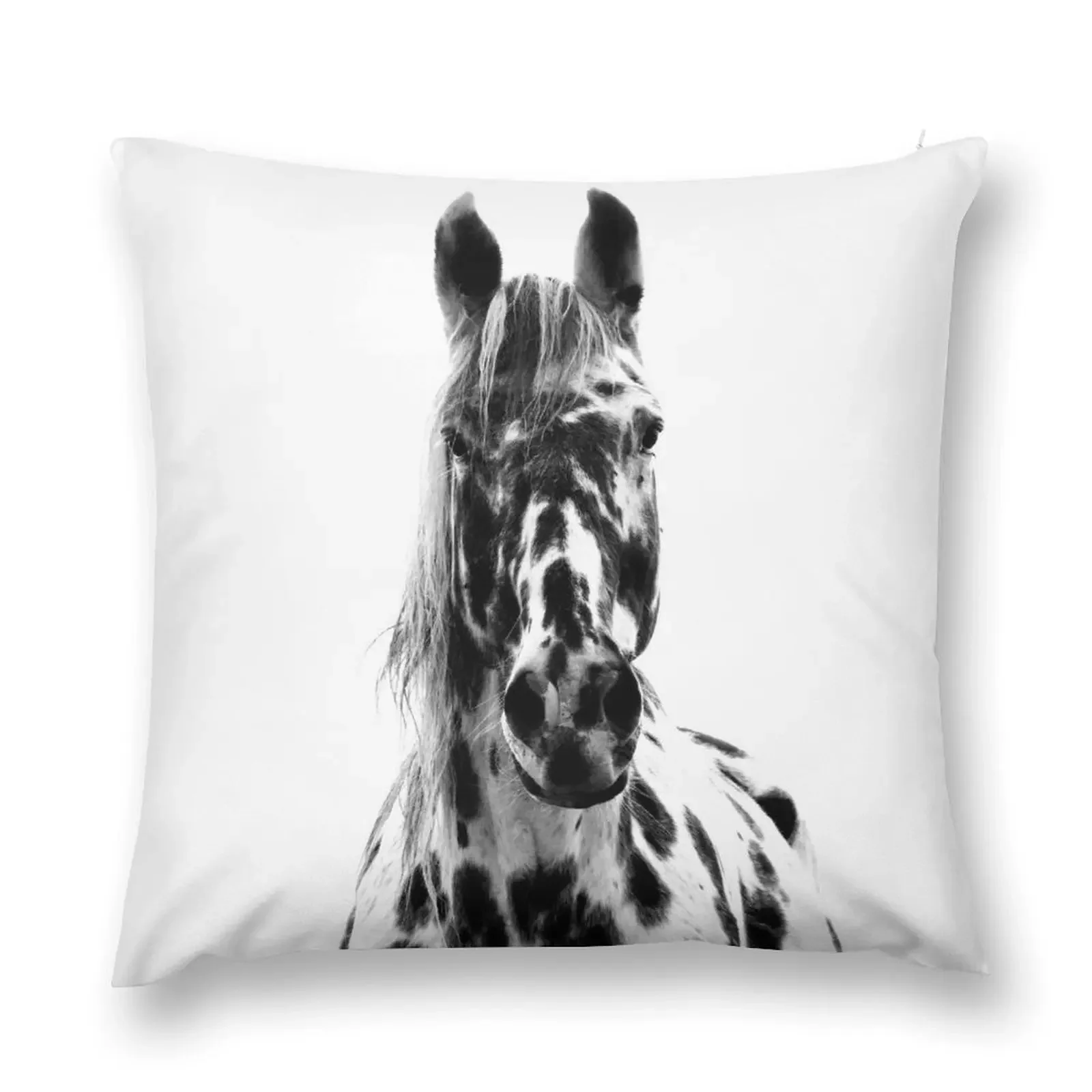 Appaloosa in Black and White Throw Pillow Sofa Covers Cushion Covers For Living Room pillow