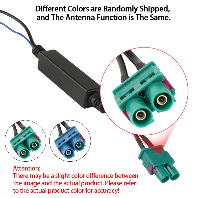 1PCS Grandnavi For VW/Volkswagen Radio Dual heads Antenna Connections Radio Cable Adapter Cable