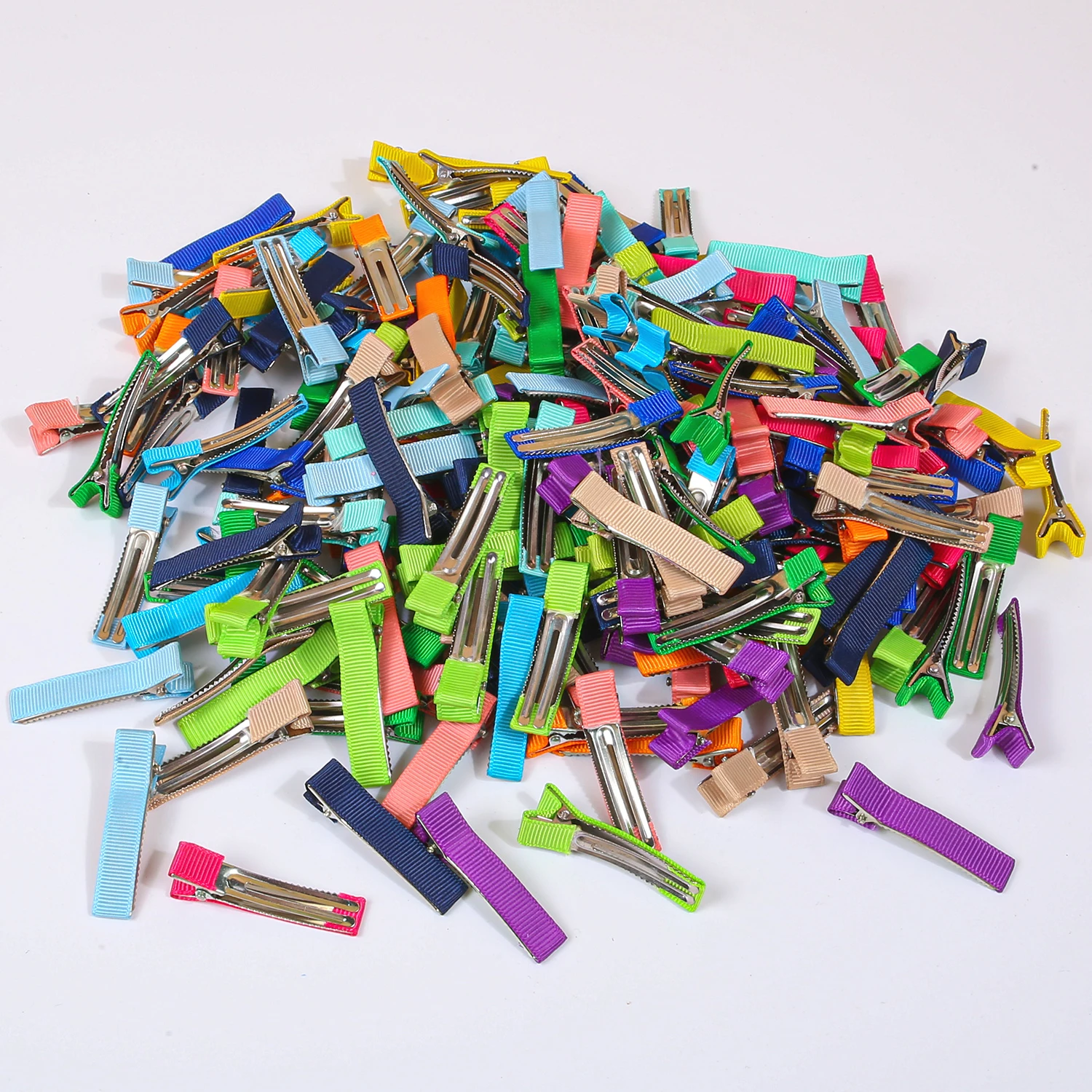 

40 шт., 5 см, 3 дюйма, тканевые зажимы в виде утконоса, цветные заколки для волос «сделай сам», зажимы для волос, базовые кронштейны, тканевые аксессуары ручной работы