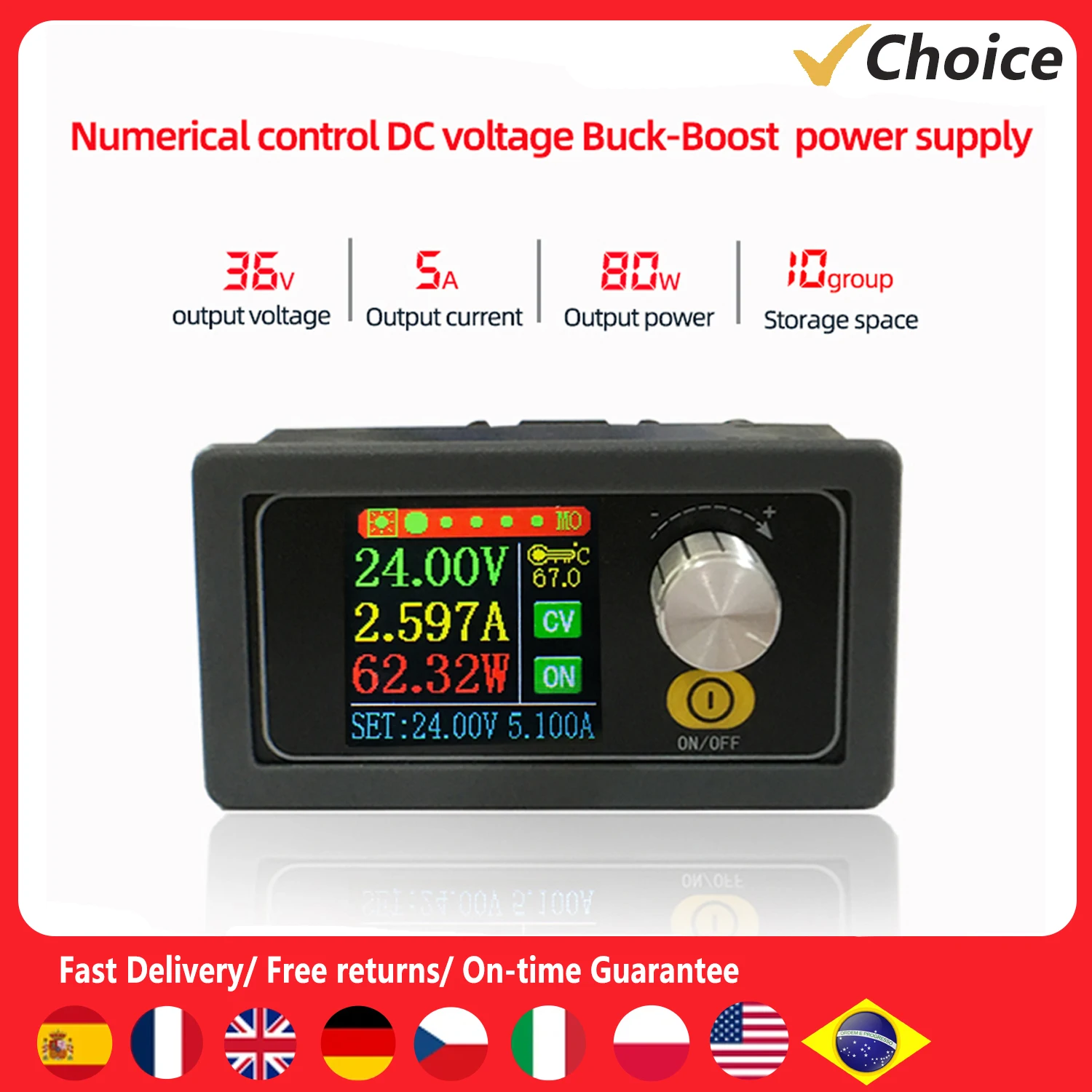 Numerical Control Adjustable Direct-Current Voltage Step Down PowerSupply Module Constant Voltage Constant Current