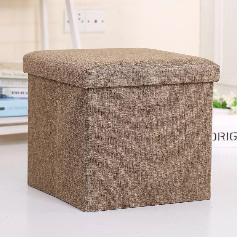 Storage Stool Home Multifunctional Foldable Organiser Large Clothes Storage Storage Stool Storage Ottoman Foldable Rest Stool